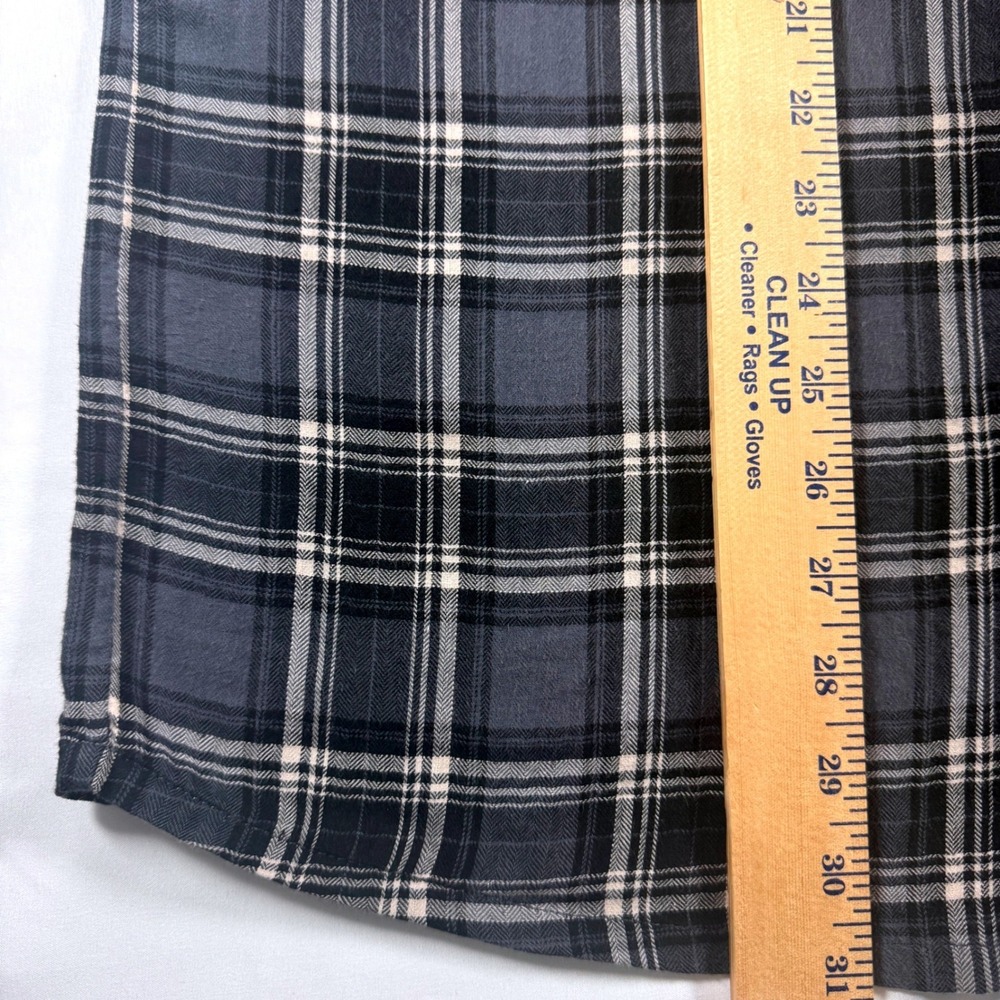 James Perse Plaid Button Up Shirt Mens 3 Large Grey Black Long Sleeve Cotton - Picture 5 of 7